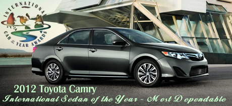 2012 International Sedan of the Year - Most Dependable by Road & Travel Magazine