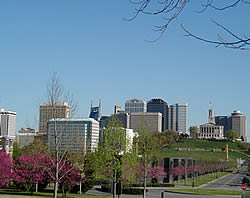 Nashville Skyline in Spring