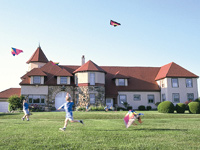 Flyings Kites at the Ocean Edge Resort