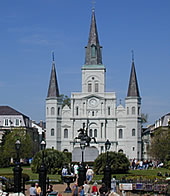 Tour landmarks like Jackson Square in New Orleans.